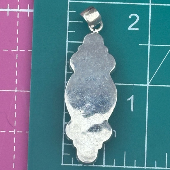 Turquoise sterling silver pendant - Picture 2 of 4
